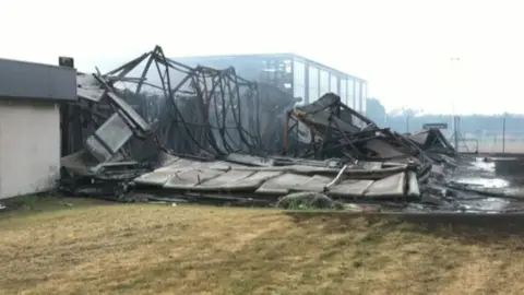 The aftermath of the fire