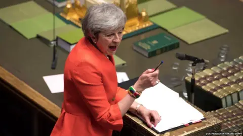 ©UK Parliament/Mark Duffy Theresa May in the Commons