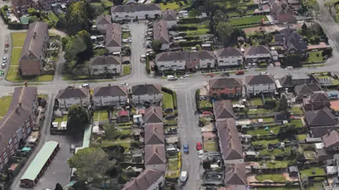 Google Aeriel view of Gough Avenue in Wolverhampton