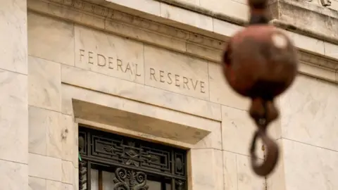 View of the facade as construction continues on the Federal Reserve Board building in Washington, D.C., U.S., September 17, 2025.