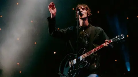 Getty Images Richard Ashcroft playing with The Verve at Haigh Hall in 1998