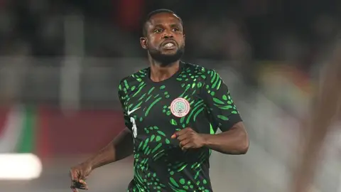 Frank Onyeka in action for Nigeria against Mozambique in the Africa Cup of Nations in January