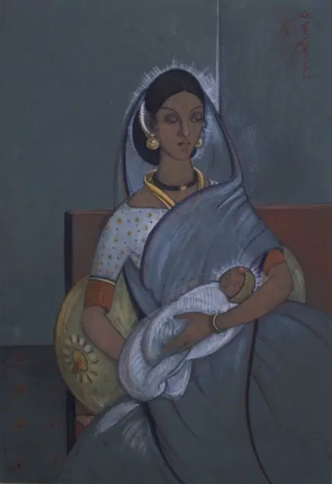 Xavier Centre of Historical Research, Goa An oil on canvas painting of Mary with baby Jesus