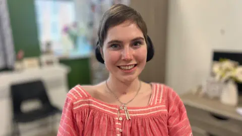 Lily on her ward at hospital