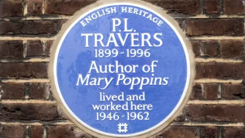 English Heritage/PA Blue plaque fir PL Travers