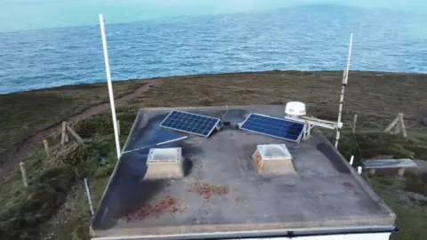 Roof of National Coastwatch Institution lookout at St Agnes Head