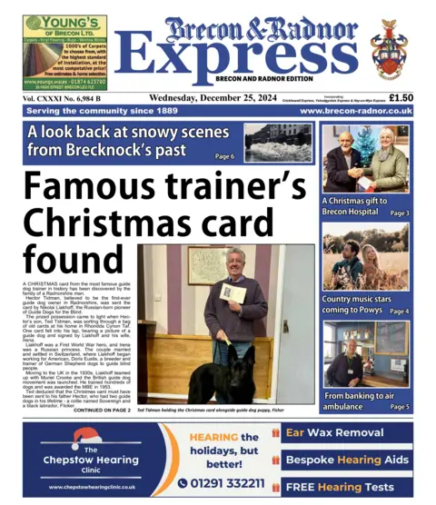 Brecon & Radnor Express Front page of the Brecon & Radnor Express