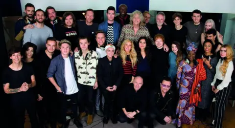 Band Aid Band Aid 30 also saw contributions from Paloma Faith, Clean Bandit, Bastille, Sinead O'Connor, One Direction, Angelique Kidjo, Ellie Goulding, Olly Murs and Jessie Ware