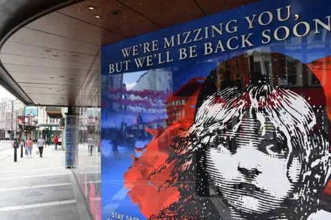 Getty Images Poster outside the Stephen Sondheim Theatre in London