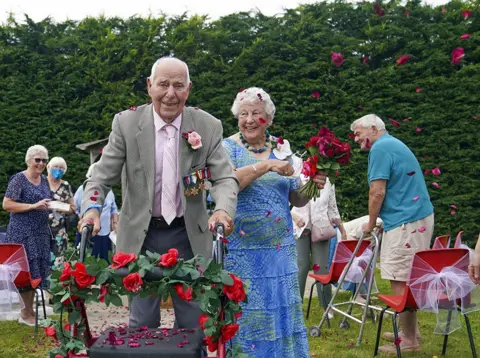 Steve Parsons / PA Media Fred Cobbett and his wife Monica