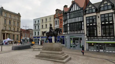 general view of Queen's Square in Wolverhampton