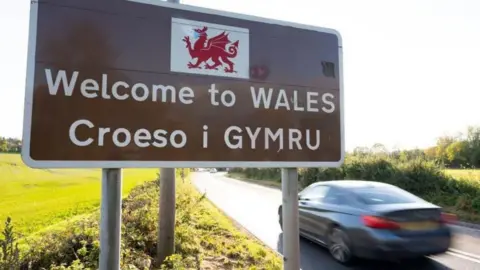 Welcome to Wales sign