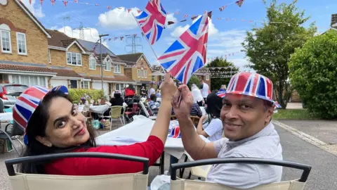 Street party in Stevenage, Hertfordshire