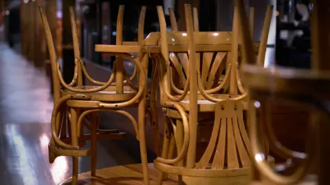 Maxvis/Getty images Chair on top of table in venue