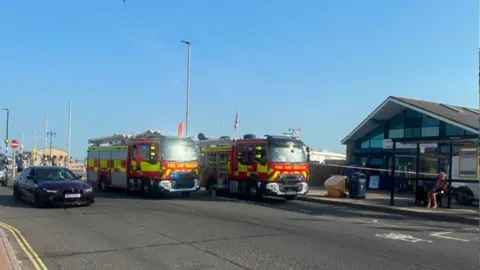 Fire engines in Southsea