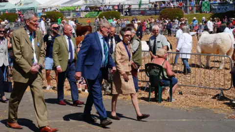 The Princess Royal during a visit to the Devon County Show at the Westpoint showground in Clyst St Mary, near Exeter.