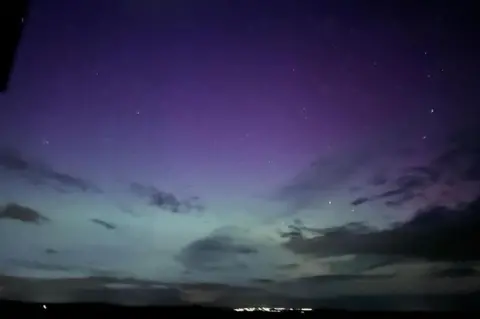 Flygirl/BBC Weather Watchers Aurora borealis pictured from Whitsome in the Scottish Borders