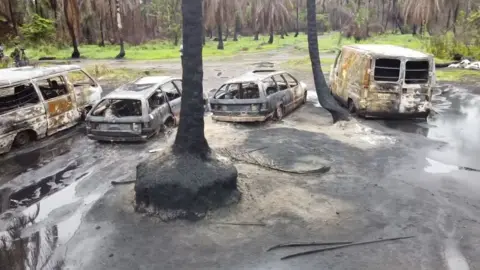 Arise TV Burnt-out vehicles