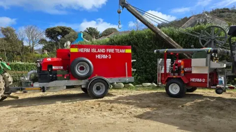 Guernsey Fire and Rescue Service New fire trailers in Herm