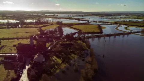 Ben Birchall Flooded fields at Muchelney, Somerset.