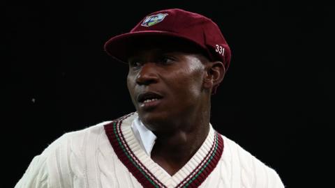 Devon Thomas playing for West Indies
