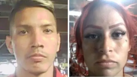 Department of Homeland Security side-by-side headshots of two people wounded in a shooting by Customs and Border Patrol agents