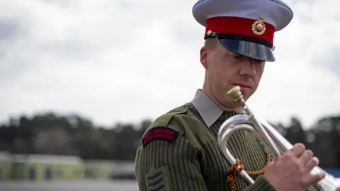 PA Media Sergeant Bugler Jamie Ritchie, I/C Corps of Drums, Royal Marines