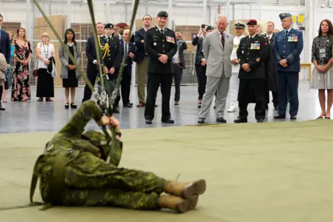 Reuters The military show Charles a mock search and rescue operation