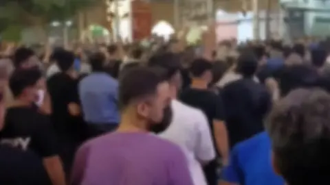 Twitter Still from video of protest in Andimeshk (26/10/22)