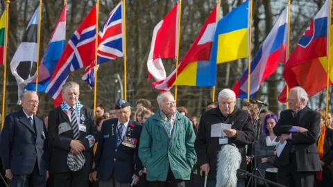 Buchenwald and Mittelbau-Dora Memorials Foundation Boris Romantschenko reading at a memorial in 2012