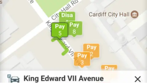 Cardiff council Image of parking app