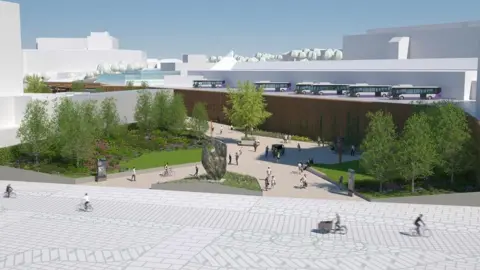 WYCA View from Halls Ings of Bradford Interchange design