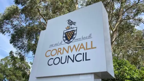BBC Cornwall Council sign