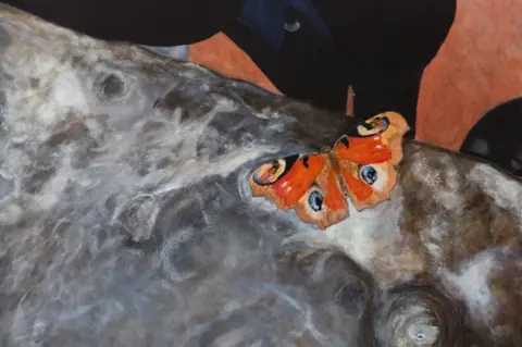 Paul Heartfield My Mum, Sylvia, Briefly Reincarnated As A Butterfly On A Church Windowsill As If On An Aerial Bombing WW2 Photo