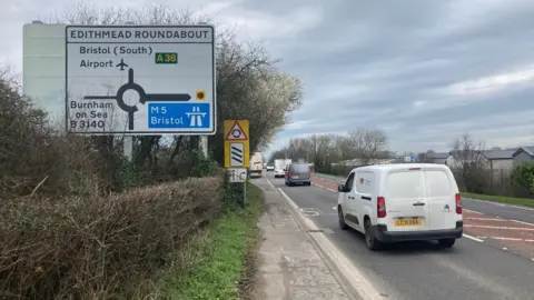 Daniel Mumby The Edithmead Roundabout Seen From The A38 Bristol Road In Highbridge