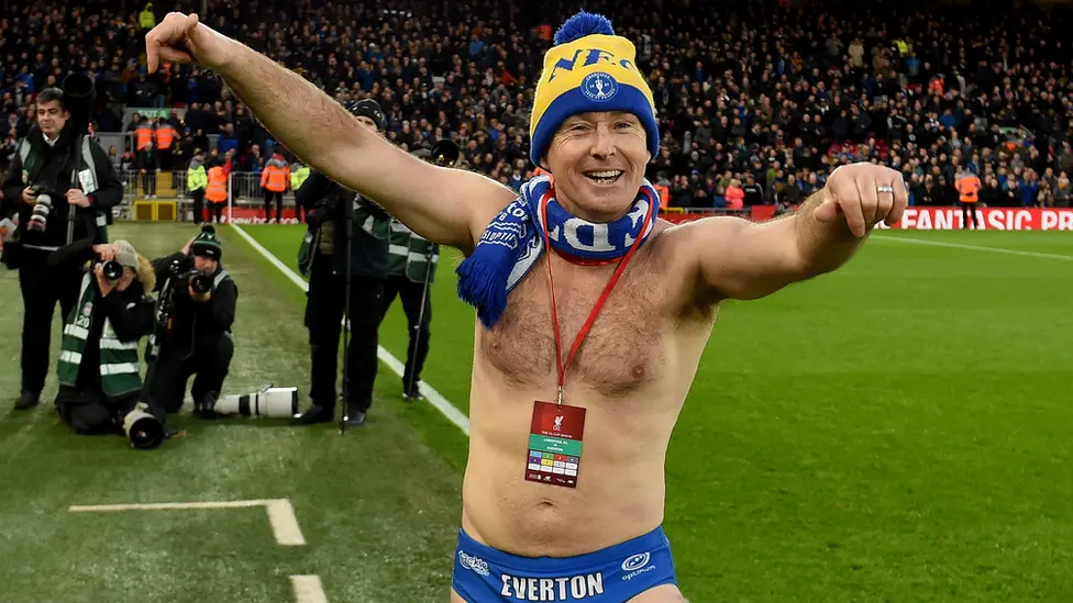 Getty Images Speedo Mick at the FA Cup Merseyside Derby