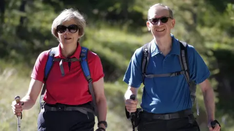 Getty Images Theresa and Philip May in Switzerland