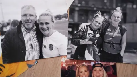 Meg Jones Photos of Meg with her dad, her mum, and best friend Beth.