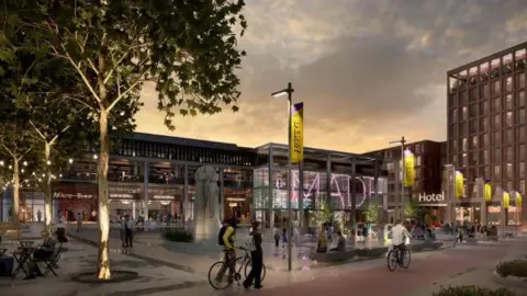 Derby City Council An artist's impression showing a new venue