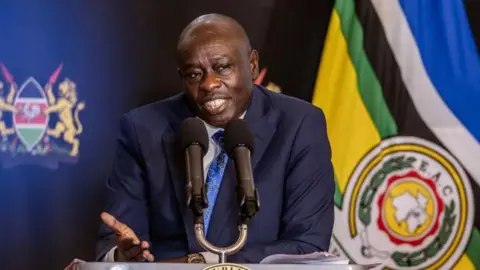 AFP Deputy President of Kenya Rigathi Gachagua during a press conference at his official residence in Nairobi, on October 7, 2024