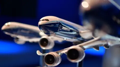 Getty Images Models of Boeing aircraft