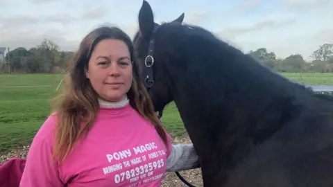 BBC Jade Almazan with her horse