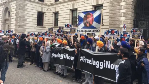 Preet Kaur Gill Protest outside Foreign Office