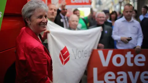 Getty Images Gisela Stuart campaigning for Vote Leave in 2016