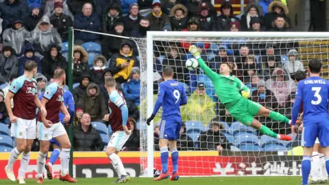 Getty Images James Maddison of Leicester City scores against Burnley