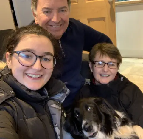 Morley-Chesworth family Karen, Maurice, Katie and their dog