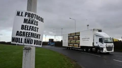 Charles McQuillan/Getty Unionists have been critical of the Protocol, saying its damaging Northern Ireland's place in the UK.