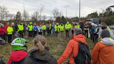 Cyclox  Dozens of people at the vigil held in Oxford to remember a woman who died the previous week