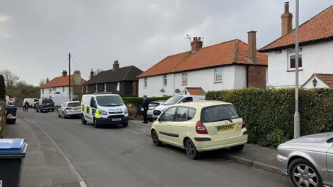 PA Media Police have cordoned off Julia James's home in Snowdown