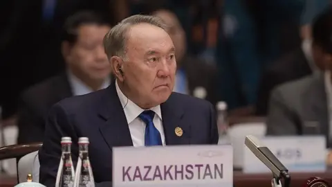 Getty Images Kazakhstan's President Nursultan Nazarbayev seated during the G20 opening ceremony at the Hangzhou